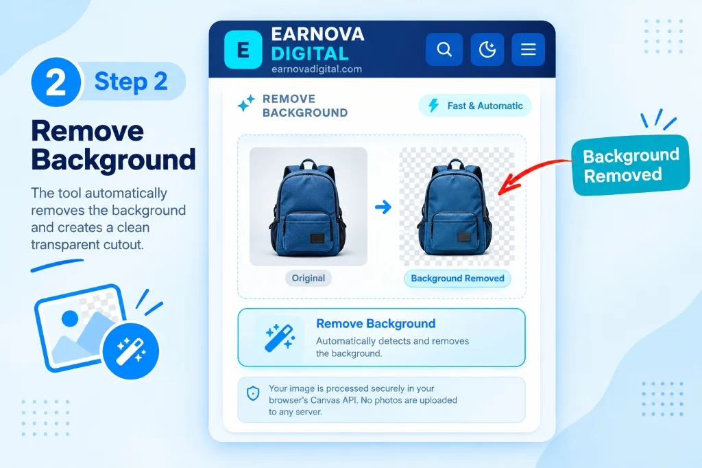 Step 2 - Adjust color tolerance slider and edge refinement brush - EARNOVA DIGITAL